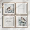 Providence - Winter Sparrow Wall Art Set (4 Prints) | Christian Home Decor | Bible Verse