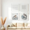 Providence - Winter Sparrow Wall Art Set (4 Prints) | Christian Home Decor | Bible Verse