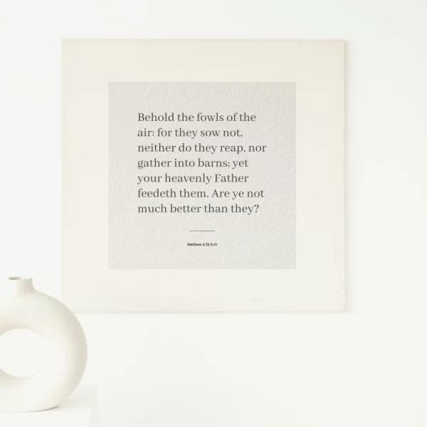 Providence - Winter Sparrow Wall Art Set (4 Prints) | Christian Home Decor | Bible Verse